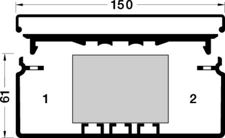 Hager Kanalbund F/Fb60150 Perlehvid - 2 Meter
