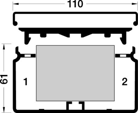 Hager Kanalbund F/Fb60110 Perlehvid - 2 Meter