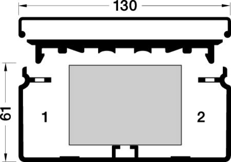 Hager Kanalbund F/Fb60131 Perlehvid - 2 Meter