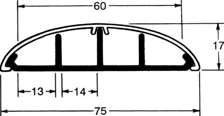 Hager Gulvkanal 75X18 Mm Perlegrå 2 Meter - 2 Meter