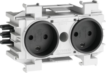 Hager Stikkontakt Ecoline 2Xdk Frontm.