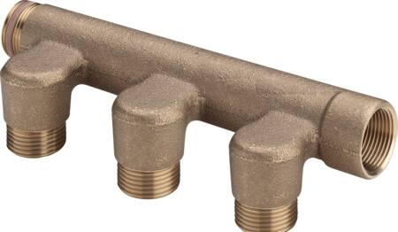 Viega Fordelerrør 3 Studs Rødgods 3/4