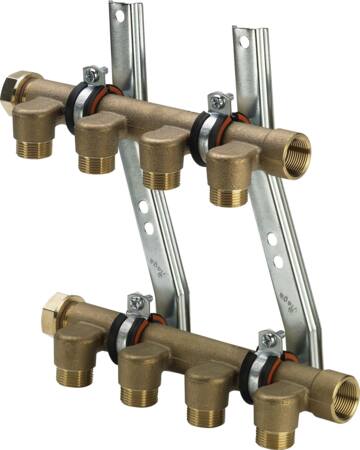 Viega Fordelerrør 4 Studse Combi Rødgods 3/4