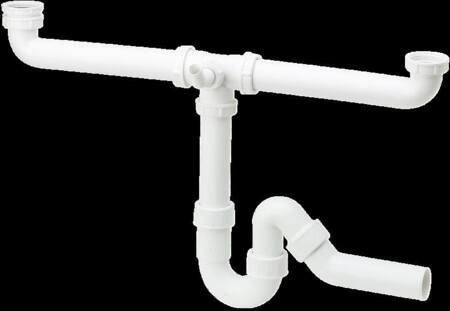 Viega Køkkenvandlås Dobbelt Model 40Mm Hvid