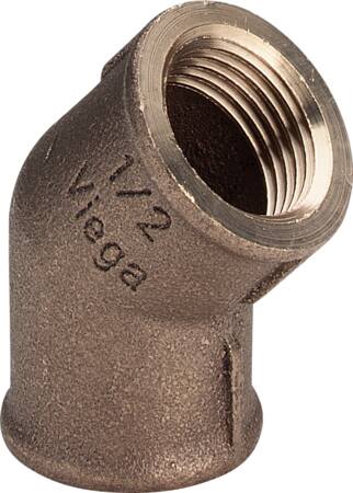 Viega Rødgods Vinkel Mf/Mf 45Gr 1/2