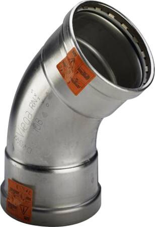 Viega Sanpress Inox Bøjn Mf/Mf 45Gr 76,1