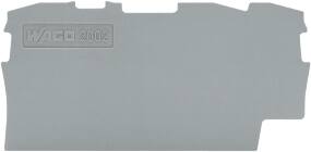 Wago Ende /Mellemplade 3L Grå