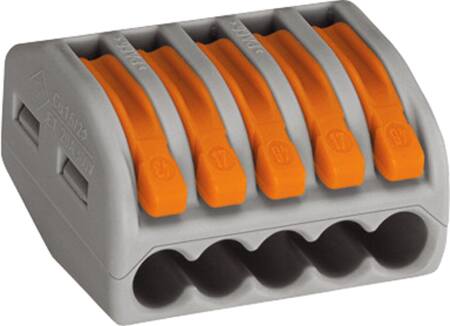 Wago  Samlemuffe 5 X 0,08 - 2,5 Mm2 Grå - 40 Stk.