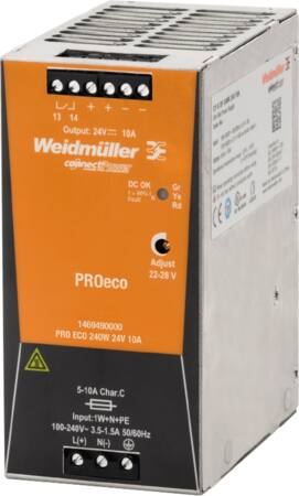 Weidmüller Strømforsyning Pro Eco 240W 24V 10A