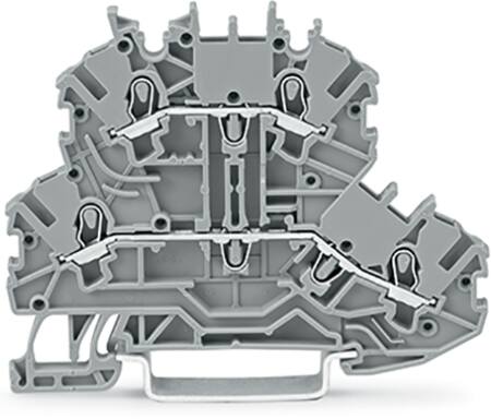 Wago 2-Lags Klemme 4 Leder - Grå