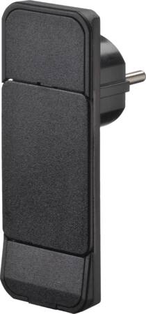 Fix-Pro Smart Plug, Flad Stikprop, Sort