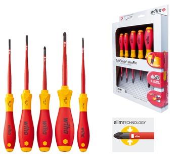 Wiha Skruetrækkersæt 5 Dele Slimfix 1000V