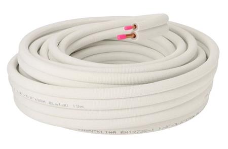 Solar Plus Dobbelt Kobberrør 1/4"-5/8" 20M M. Kappe - 20 Meter