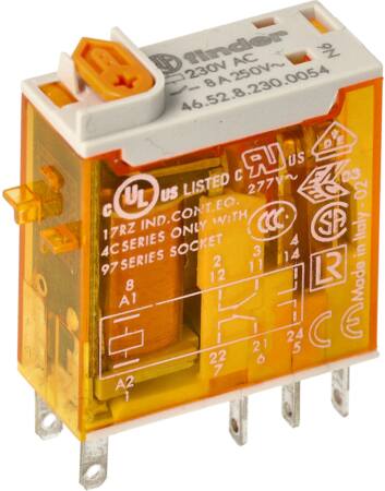 Finder Industrirelæ 8A 2C/O 230Vac