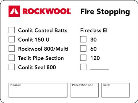 Rockwool Conlit Adhesive Labels 100Stl/Pak