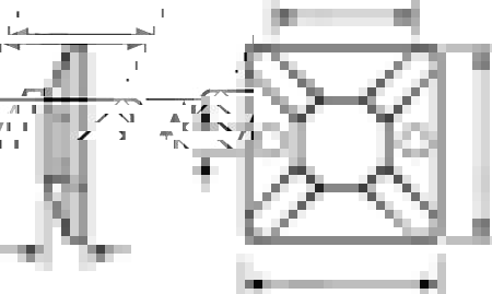 Hellermanntyton Holder Sort M/Lim 28X28Mm Mb4A - 100 Stk.