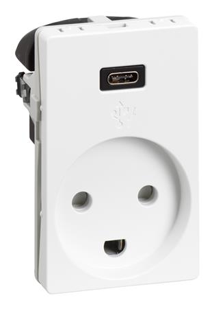 Lauritz Knudsen Fuga Usb C Stikkontakt 1,5M Hv