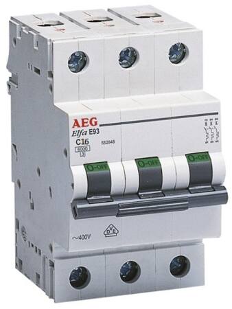 Aeg Automatsikring C16A 3P 6Ka 3M