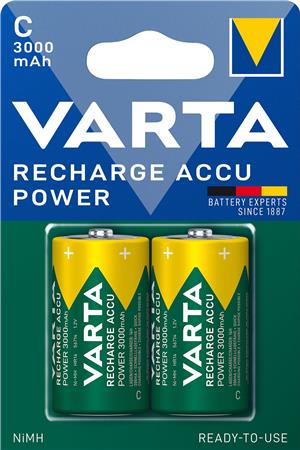 Varta Batteri Rech.Accu Power C 3000Mah 2St/Fp