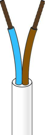 Nkt Ledning 2X1,5 Pka Hvid Rg100 - 100 Meter