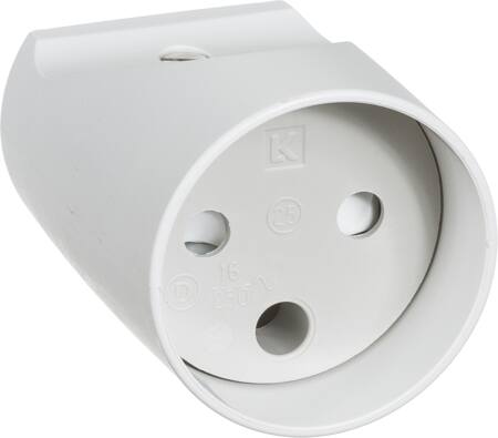 Lauritz Knudsen Forlængerled Rund U/J 025 Hvid