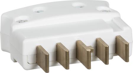 Lauritz Knudsen Stikprop Flerpolet Lige Hvid