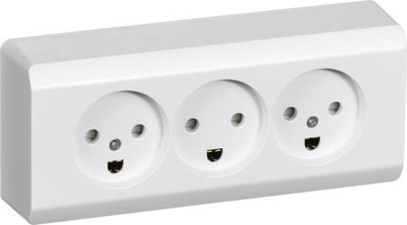 Lauritz Knudsen Opus66 Udvendig Triple Stikkontakt Mj Hv