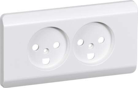 Lauritz Knudsen Opus66 Afdækn Stikk Dobbel Hv