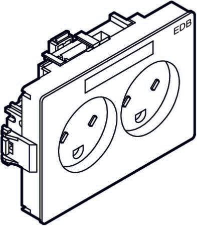 Lauritz Knudsen Clicline Stikk Dobbel Edb Hv