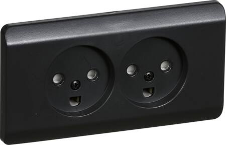 Lauritz Knudsen Opus66 2M Stikkontakt 2P+J Kg