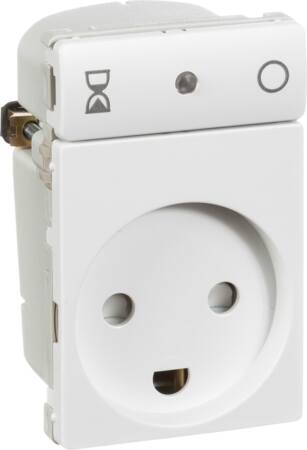 Lauritz Knudsen Fuga Timerstikkontakt 1,5M 2-Pol M/J, Hv