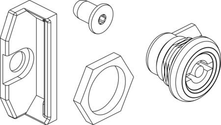 Cubic Dobbeltfliget Lås, 5 Mm, Komplet
