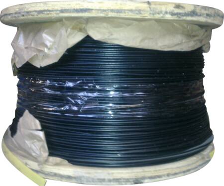 Denwire Wire 1,5Mm Med Pp-Plast 2,3Mm Sort 100M - 100 Meter