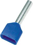 Nelco Terminalrør Blå 2X0,75/8 - 100 Stk.