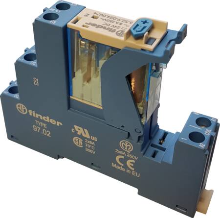 Finder Komplet Relæ 8A 2 C/O 24Vdc