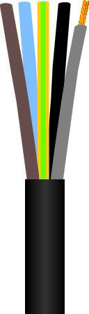 Solar Select Gummikabel 5G1,5 H07Rn-F Ring Med 50 M - 50 Meter