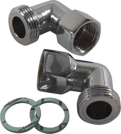 Solar Vinkelforskruning 3/4" Nippel 1/2" Muffe - 2 Stk.