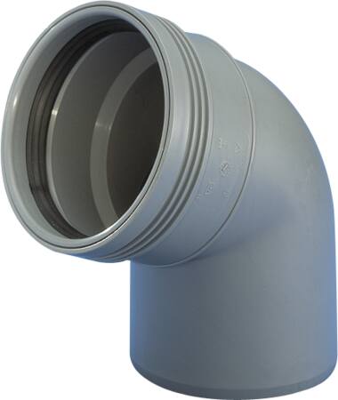 Wavin Wavin Pp Bøjn 67 Gr 110Mm M/1Mf Grå