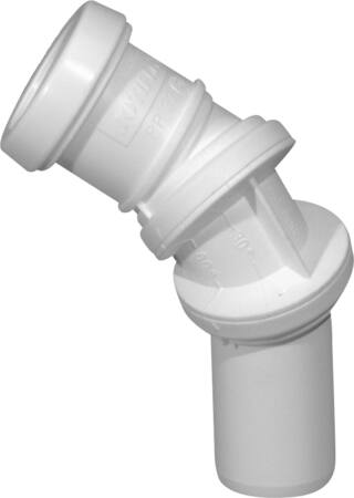 Purus Joti Bøjning 0-90 Gr. 50 Mm Hvid