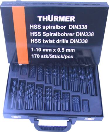 Thürmer Tools Borsæt 1-10Mm 0,5 Hss 170 Stk