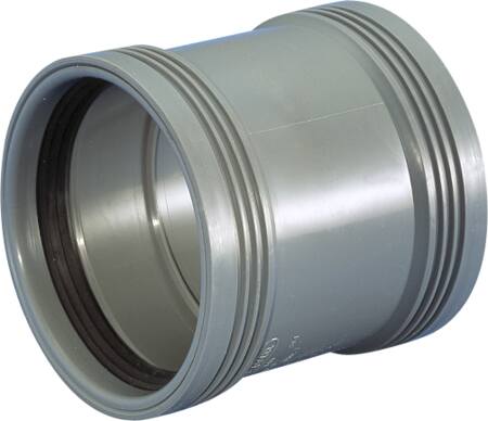 Wavin Wavin Pp 32 Mm  Dobbeltmuffe Grå