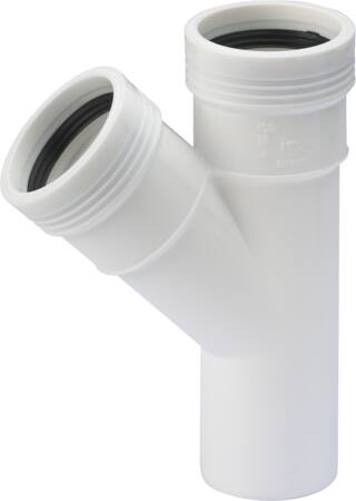 Wavin Wavin Pp 50/50X45Gr  Grenrørhvid