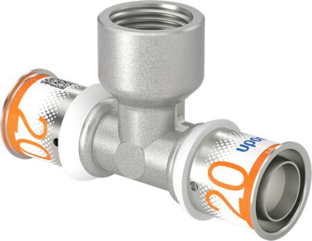 Uponor Pres Tee Reduceret M/Muffe 20X1/2"