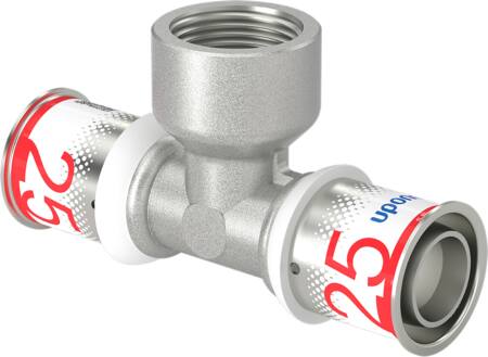 Uponor Pres Tee Reduceret M/Muffe 25X3/4"