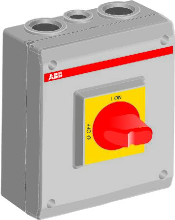 Abb Sikh.Afbr. 3P 16A Emc Rød Greb