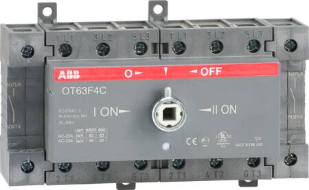 Abb Omskifter 1-0-2 63A 4Pol