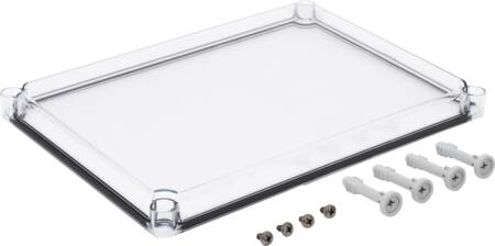Fibox Dæksel 380X280X30 Klar Polycar.