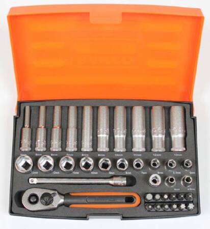 Bahco Topnøglesæt  1/4" 37 Dele