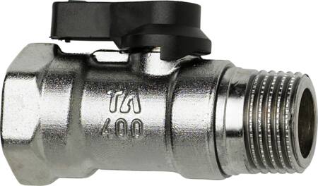 Ta Ta 400 1/2" Kuglehane Sort Muffe/Nippel