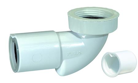 Purus Pum Bundventil 90° M/Lugtlås